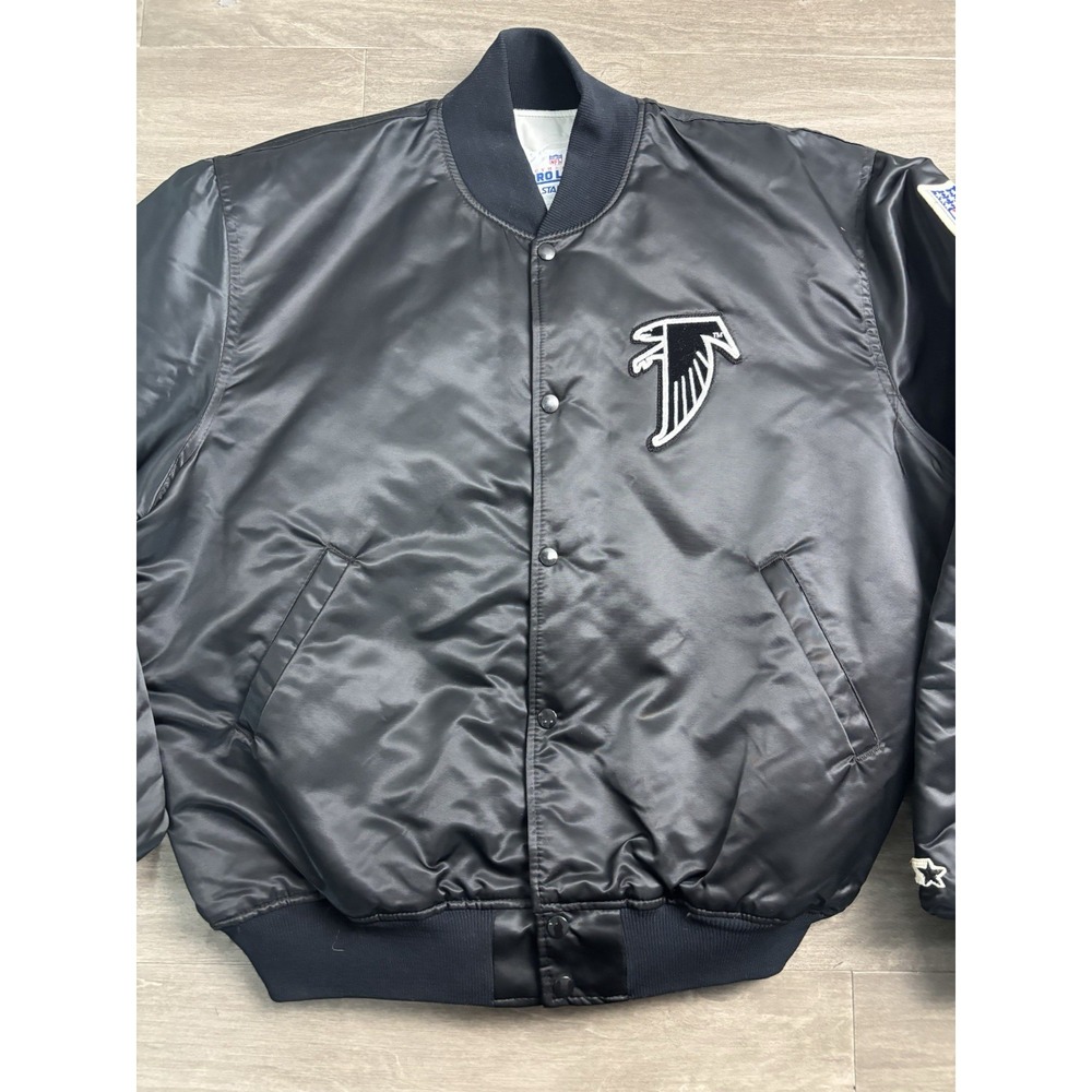 Vintage Starter Atlanta Falcons Satin Jacket Mens Size Xl 90s Made In USA NFL